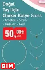GLOSS DOĞAL TAŞ UÇLU CHOKER KOLYE GLOSS DOĞAL TAŞ UÇLU CHOKER KOLYE
